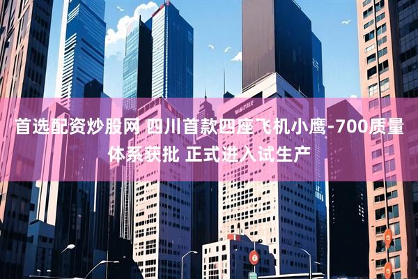 首选配资炒股网 四川首款四座飞机小鹰-700质量体系获批 正式进入试生产