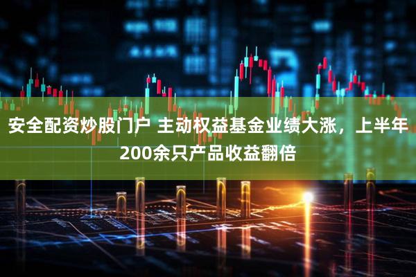 安全配资炒股门户 主动权益基金业绩大涨，上半年200余只产品收益翻倍